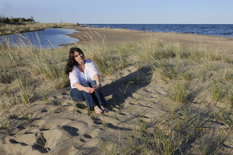 on the beach at Tawas Point State Park, Michigan