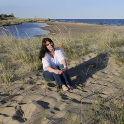 Angela Predhomme at Tawas Point State Park